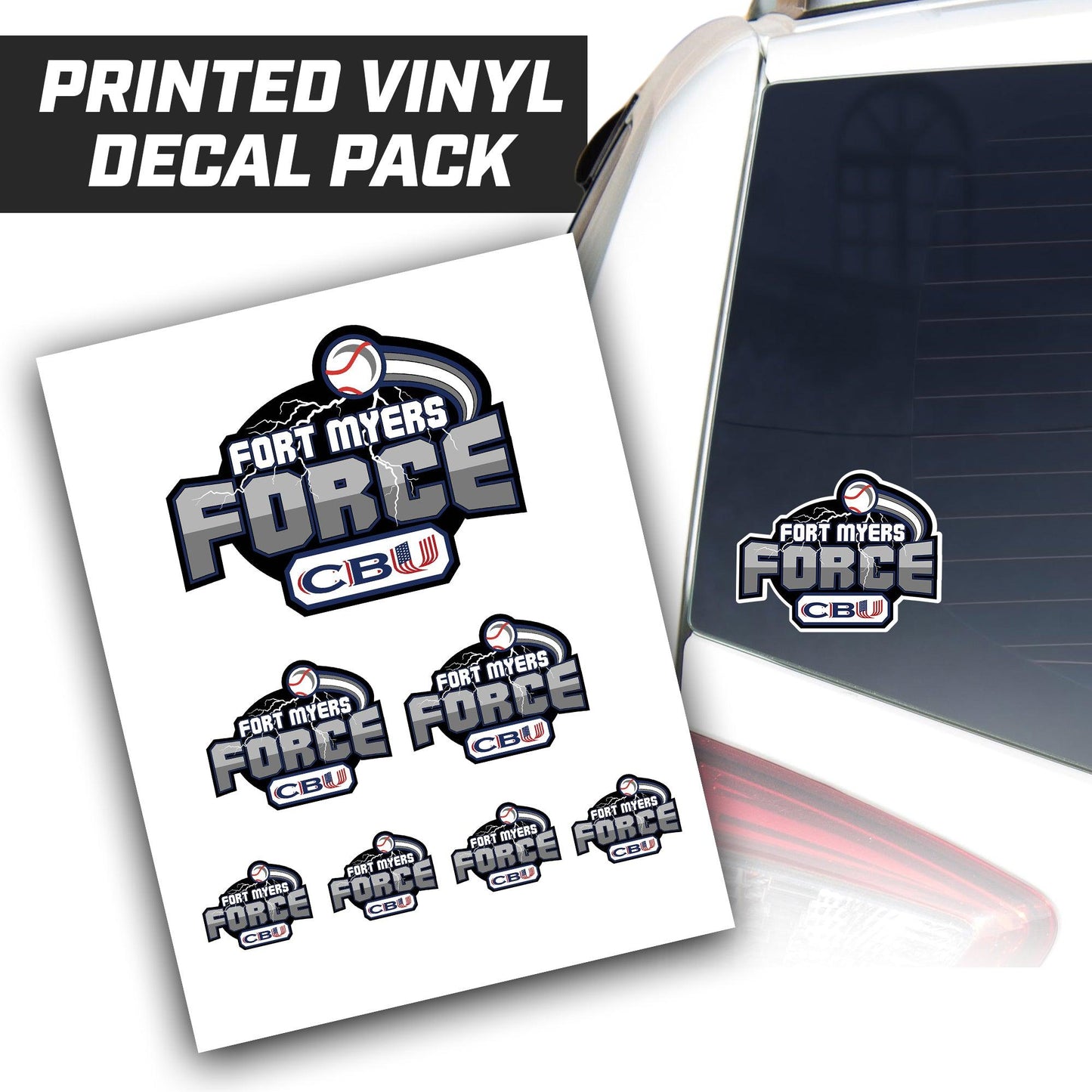 CBU Fort Myers Force - Logo Vinyl Decal Pack - 83Swag