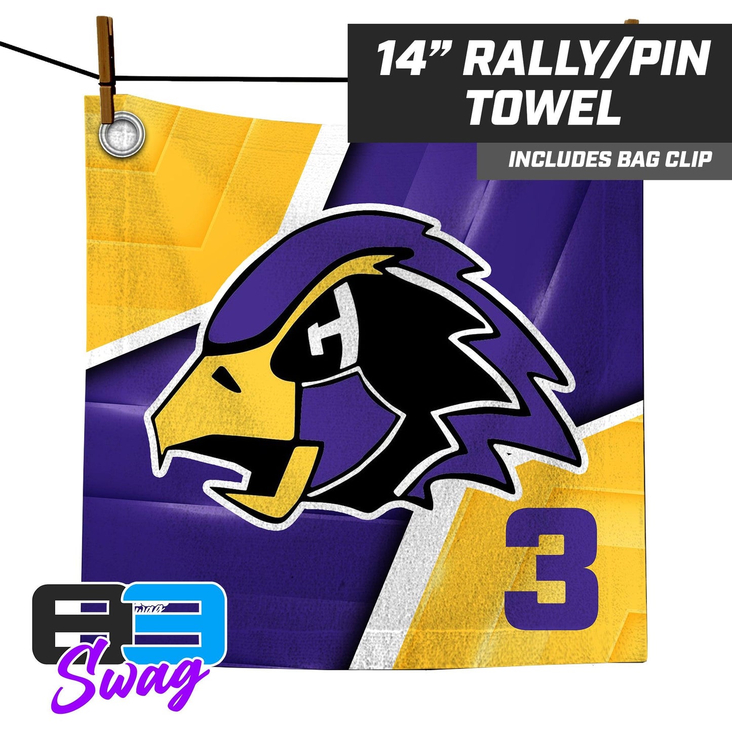 Chaska Hawks Baseball - 14"x14" Rally Towel - 83Swag