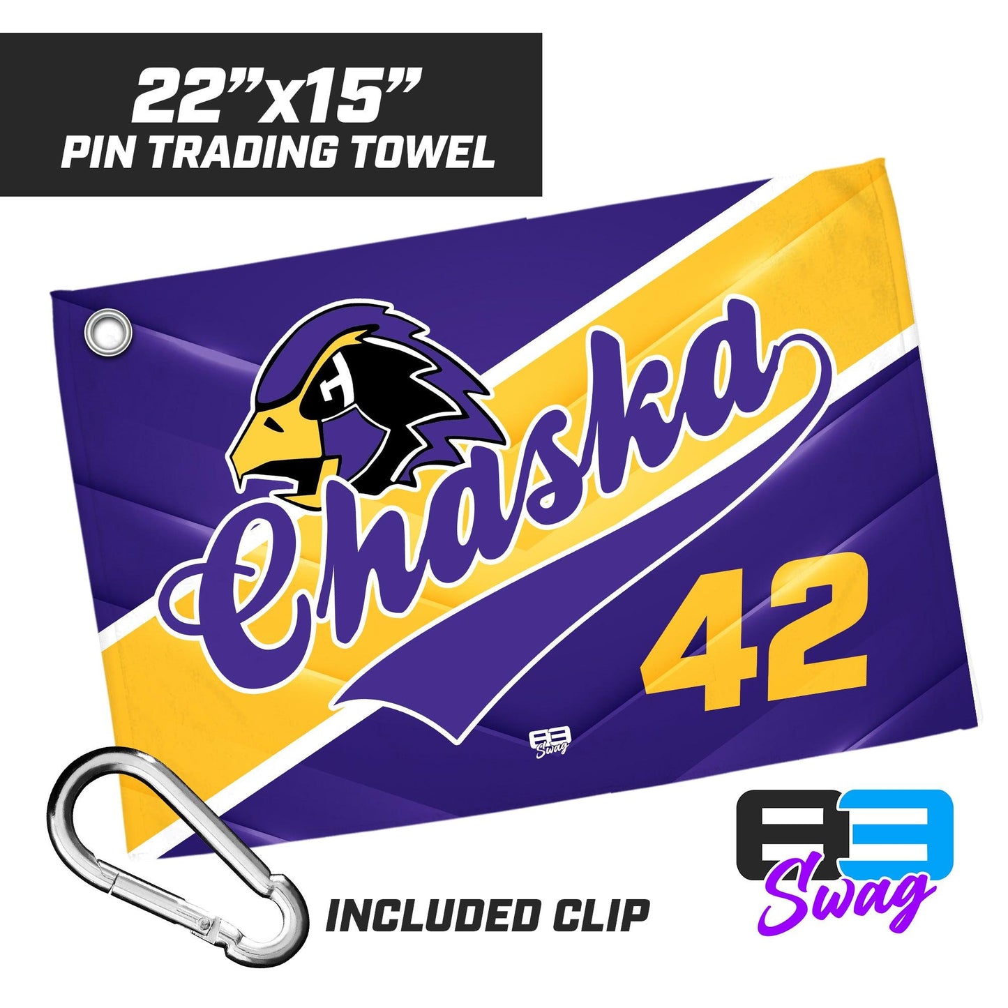 Chaska Hawks Baseball - 22"x15" Pin Trading Towel - 83Swag