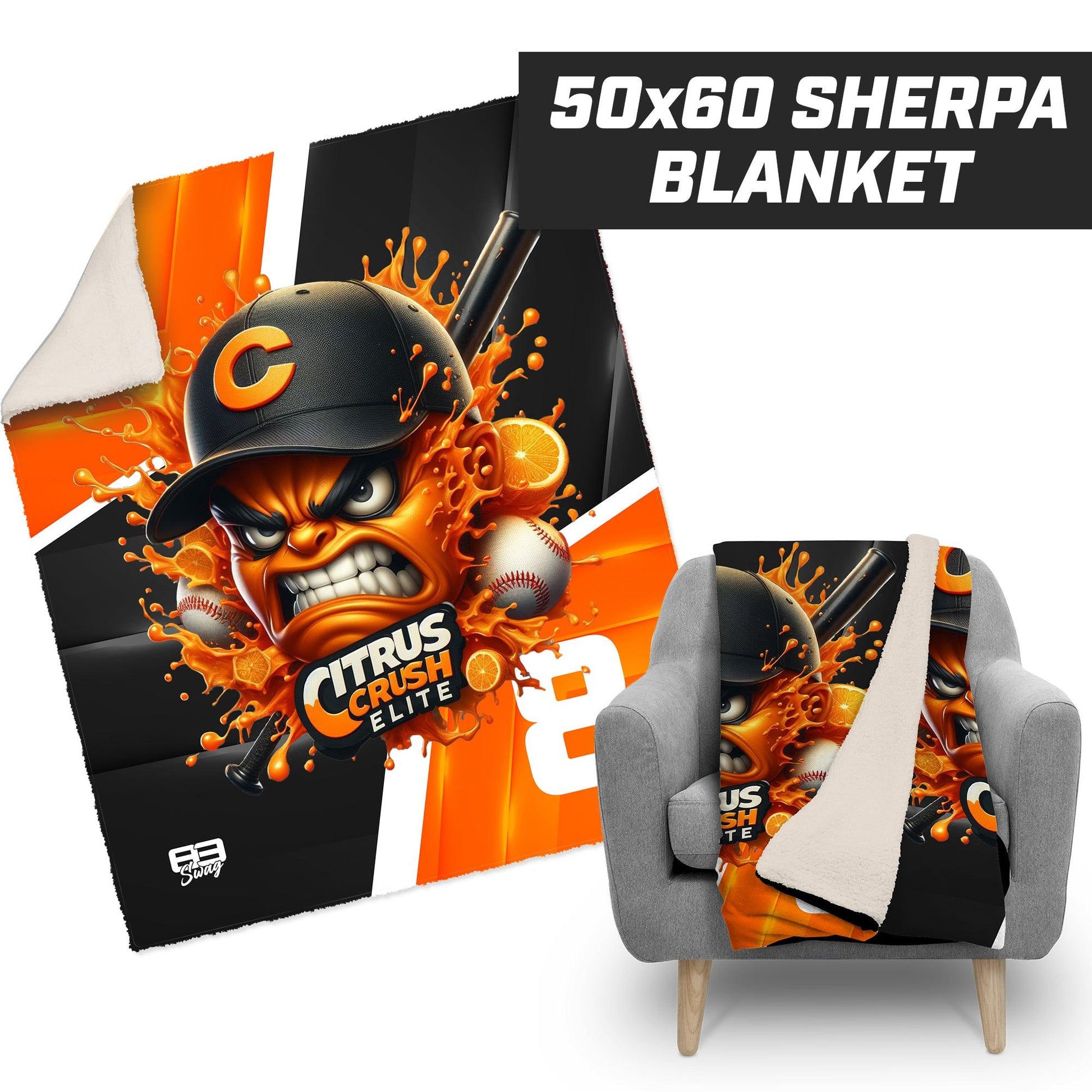 Citrus Crush Elite Inc - 50”x60” Plush Sherpa Blanket - 83Swag