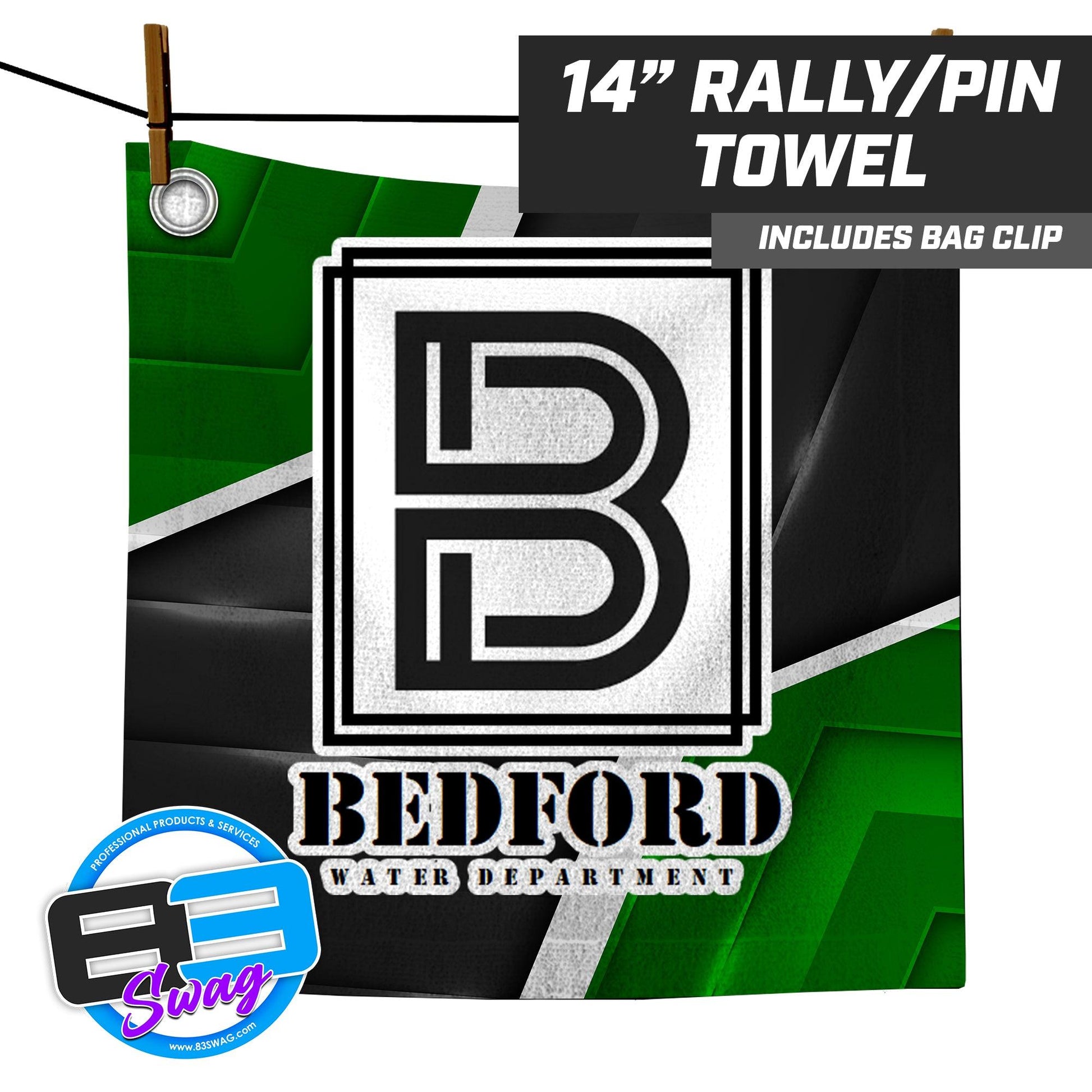 City of Bedford Water Department - 14"x14" Rally Towel - 83Swag