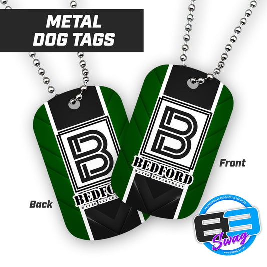 City of Bedford Water Department - Double Sided Dog Tags - Includes Chain - 83Swag