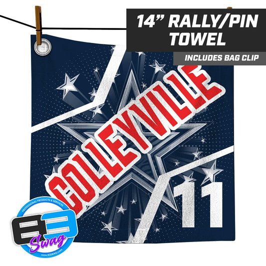 Colleyville Stars Baseball - 14"x14" Rally Towel - 83Swag