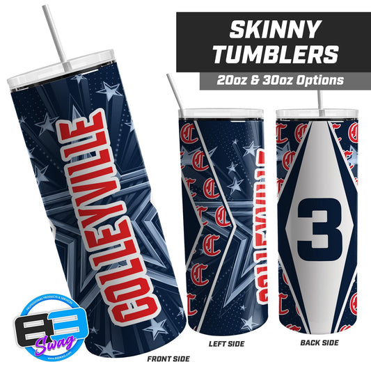 Colleyville Stars Baseball - 20oz & 30oz Skinny Tumbler - 83Swag