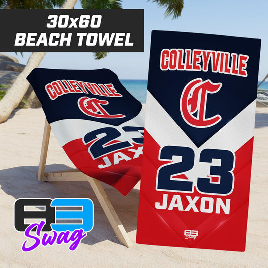 Colleyville Stars Baseball '24 Edition - 30"x60" Beach Towel - 83Swag