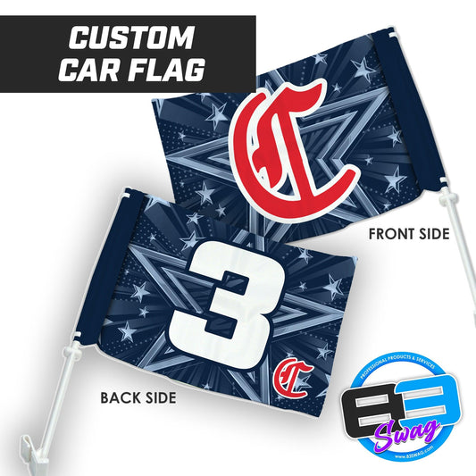 Colleyville Stars Baseball - Car Flag - 83Swag