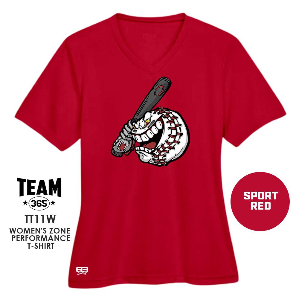 Cool & Dry Performance Women's Shirt - MULTIPLE COLORS AVAILABLE - Bat Attack Baseball 2 - 83Swag