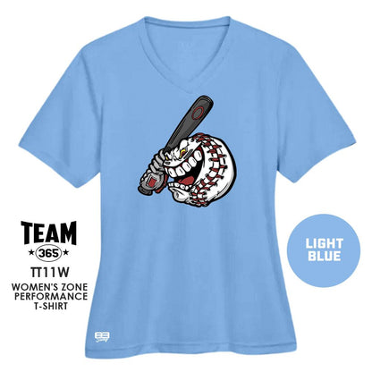 Cool & Dry Performance Women's Shirt - MULTIPLE COLORS AVAILABLE - Bat Attack Baseball 2 - 83Swag