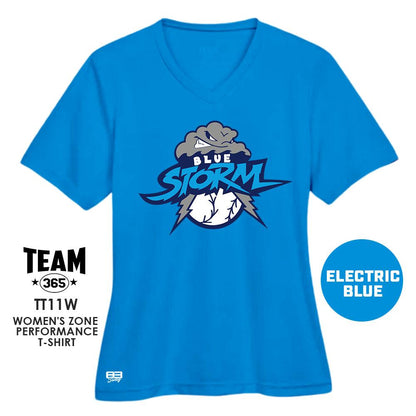 Cool & Dry Performance Women's Shirt - MULTIPLE COLORS AVAILABLE - Blue Storm Baseball - 83Swag