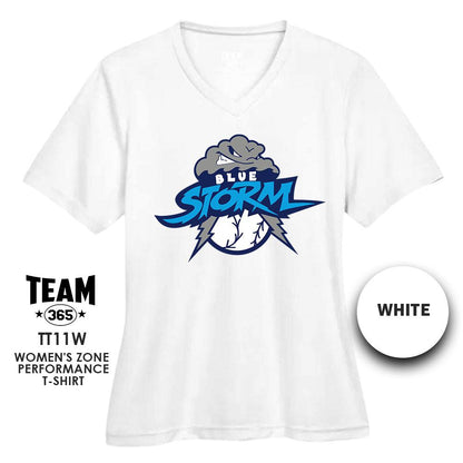Cool & Dry Performance Women's Shirt - MULTIPLE COLORS AVAILABLE - Blue Storm Baseball - 83Swag