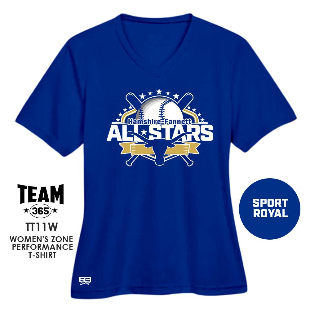 Cool & Dry Performance Women's Shirt - MULTIPLE COLORS AVAILABLE - Hamshire-Fannett All Stars Baseball - 83Swag