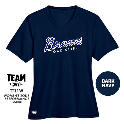 Cool & Dry Performance Women's Shirt - MULTIPLE COLORS AVAILABLE - Oak Cliff Braves Baseball - 83Swag