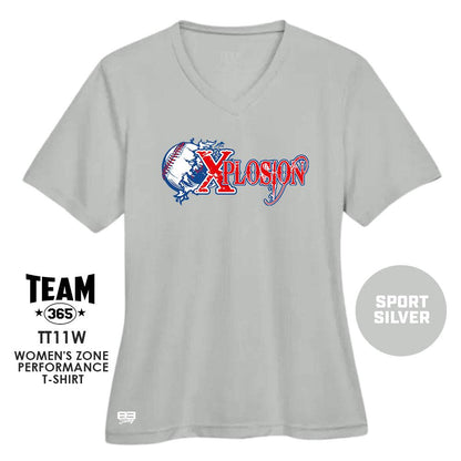 Cool & Dry Performance Women's Shirt - MULTIPLE COLORS AVAILABLE - Xplosion Baseball - 83Swag