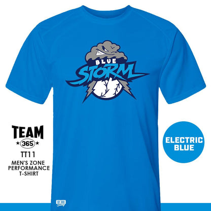 Crew - Performance T-Shirt - MULTIPLE COLORS AVAILABLE - Blue Storm Baseball - 83Swag