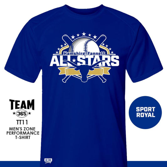 Crew - Performance T-Shirt - MULTIPLE COLORS AVAILABLE - Hamshire-Fannett All Stars Baseball - 83Swag