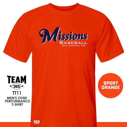 Crew - Performance T-Shirt - MULTIPLE COLORS AVAILABLE - Missions Baseball - 83Swag