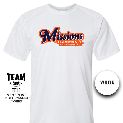 Crew - Performance T-Shirt - MULTIPLE COLORS AVAILABLE - Missions Baseball - 83Swag