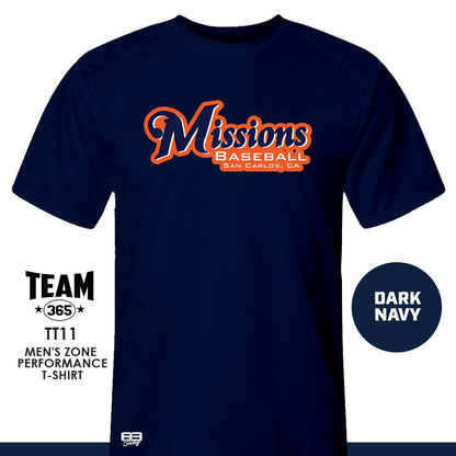Crew - Performance T-Shirt - MULTIPLE COLORS AVAILABLE - Missions Baseball - 83Swag