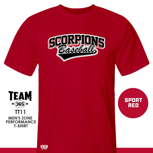 Crew - Performance T-Shirt - MULTIPLE COLORS AVAILABLE - Scorpions Baseball - 83Swag