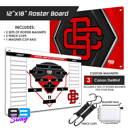 Custom Team Roster Magnetic Board - Creeks Baseball Club - 83Swag