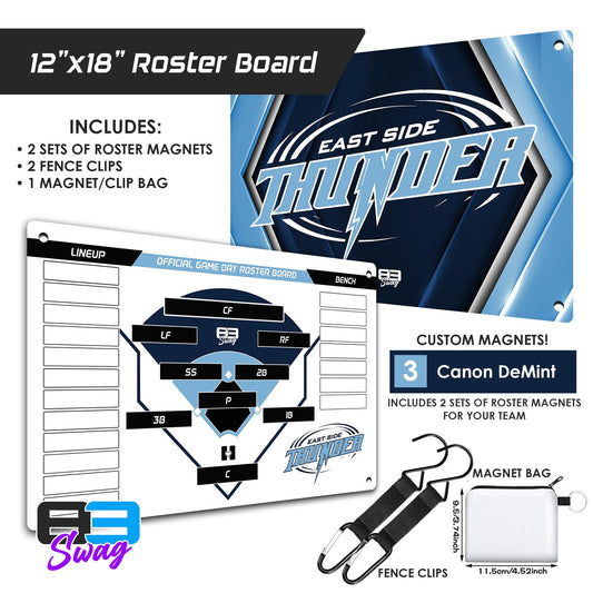 Custom Team Roster Magnetic Board - East Side Thunder - 83Swag