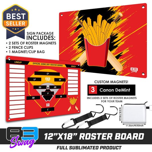 Custom Team Roster Magnetic Board - Team Rally Fries Baseball - 83Swag