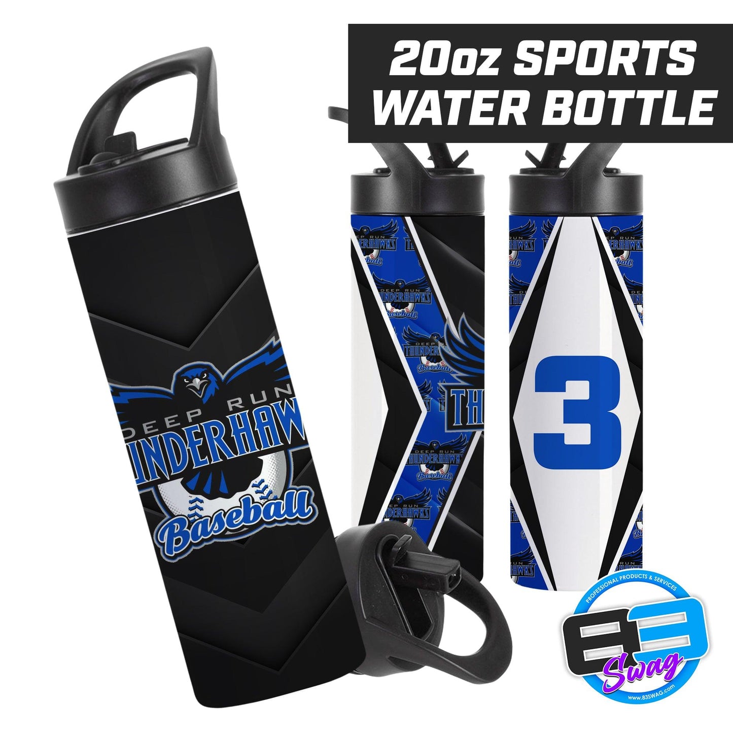 Deep Run Thunderhawks Baseball - 20oz Sports Tumbler - 83Swag