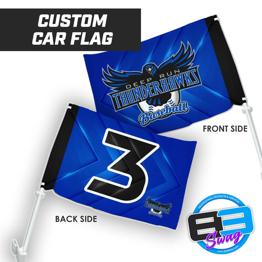 Deep Run Thunderhawks Baseball - Car Flag - 83Swag