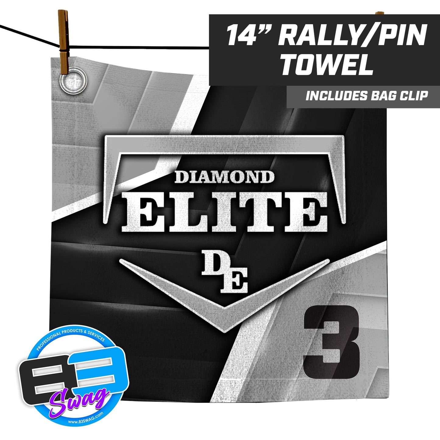 Diamond Elite Softball - 14"x14" Rally Towel - 83Swag