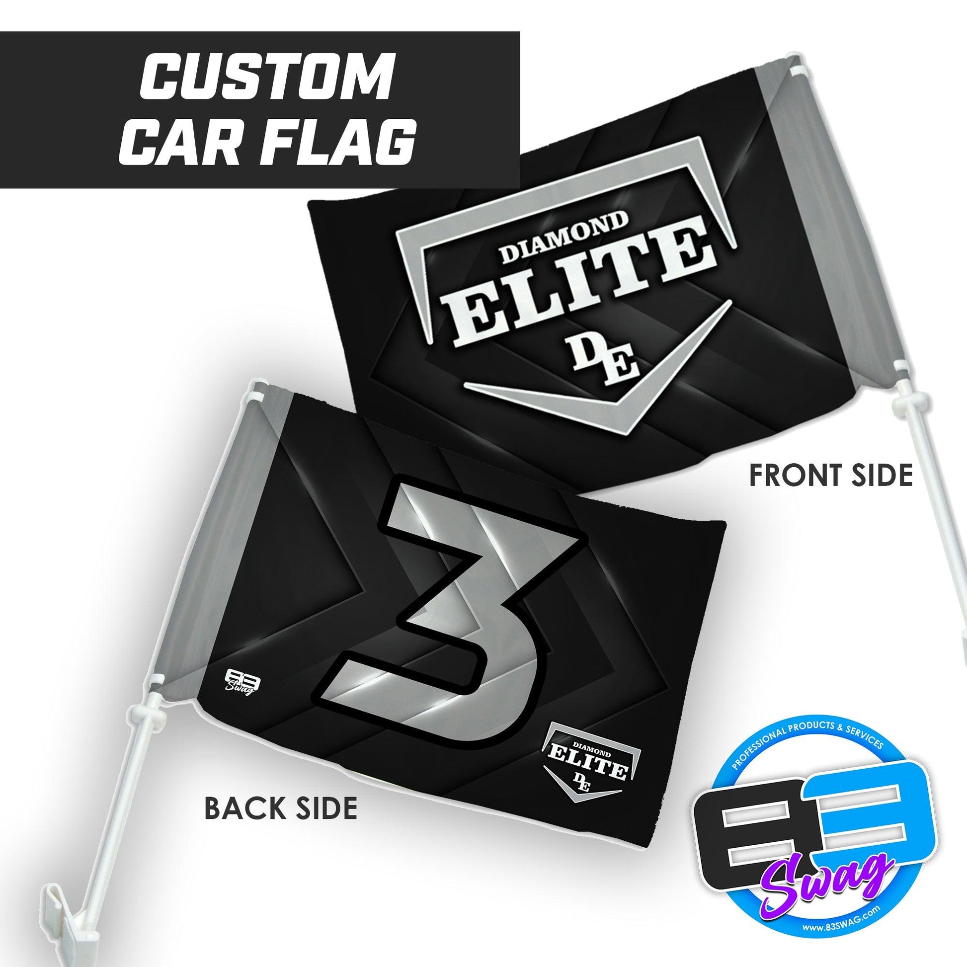 Diamond Elite Softball - Car Flag - 83Swag