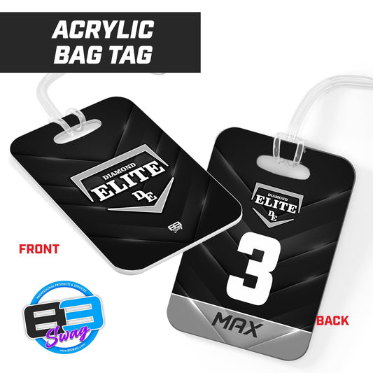 Diamond Elite Softball - Hard Acrylic Bag Tag - 83Swag