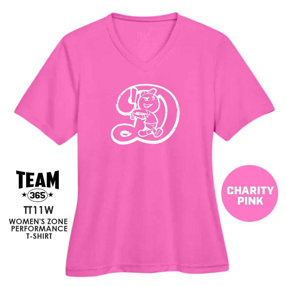 Dingers Baseball V1 - CHARITY PINK - Cool & Dry Performance Women's Shirt - 83Swag