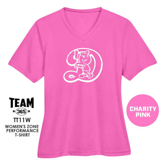 Dingers Baseball V1 - CHARITY PINK - Cool & Dry Performance Women's Shirt - 83Swag