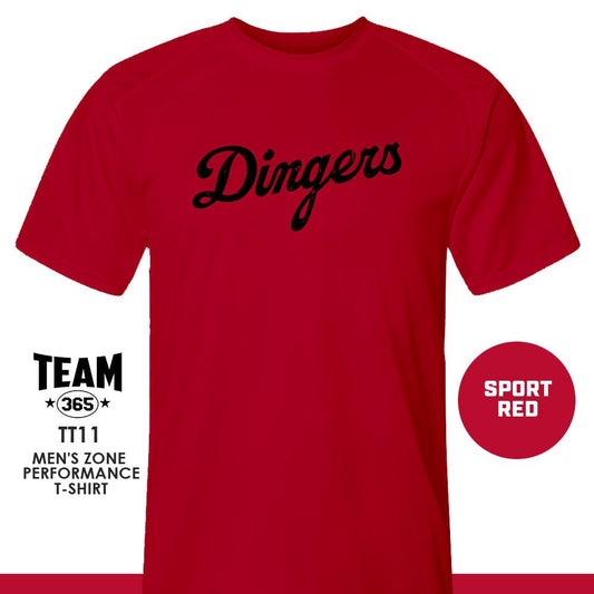 Dingers Baseball - V2 - Crew - Performance T-Shirt - MULTIPLE COLORS AVAILABLE - 83Swag