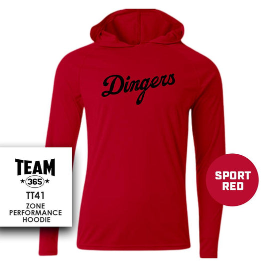 Dingers Baseball V2 - Lightweight Performance Hoodie - MULTIPLE COLORS - 83Swag