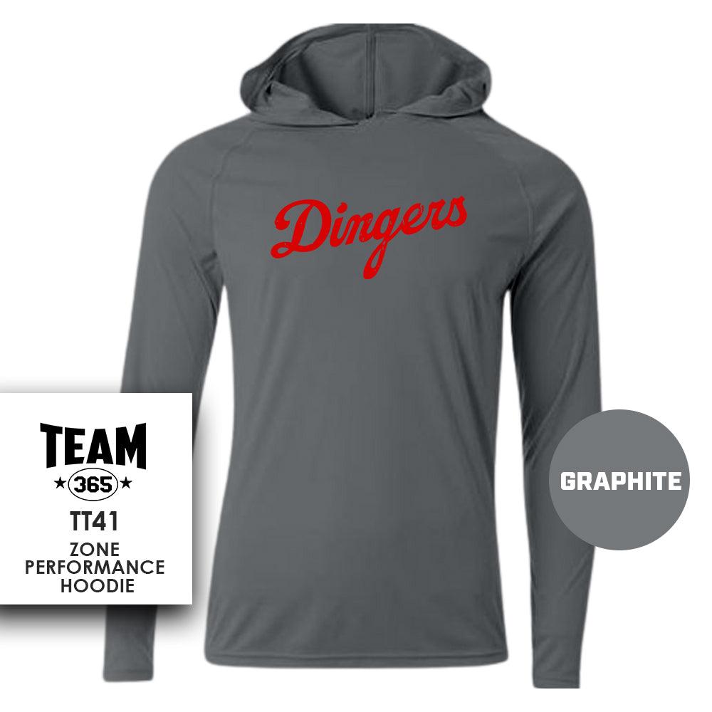 Dingers Baseball V2 - Lightweight Performance Hoodie - MULTIPLE COLORS - 83Swag