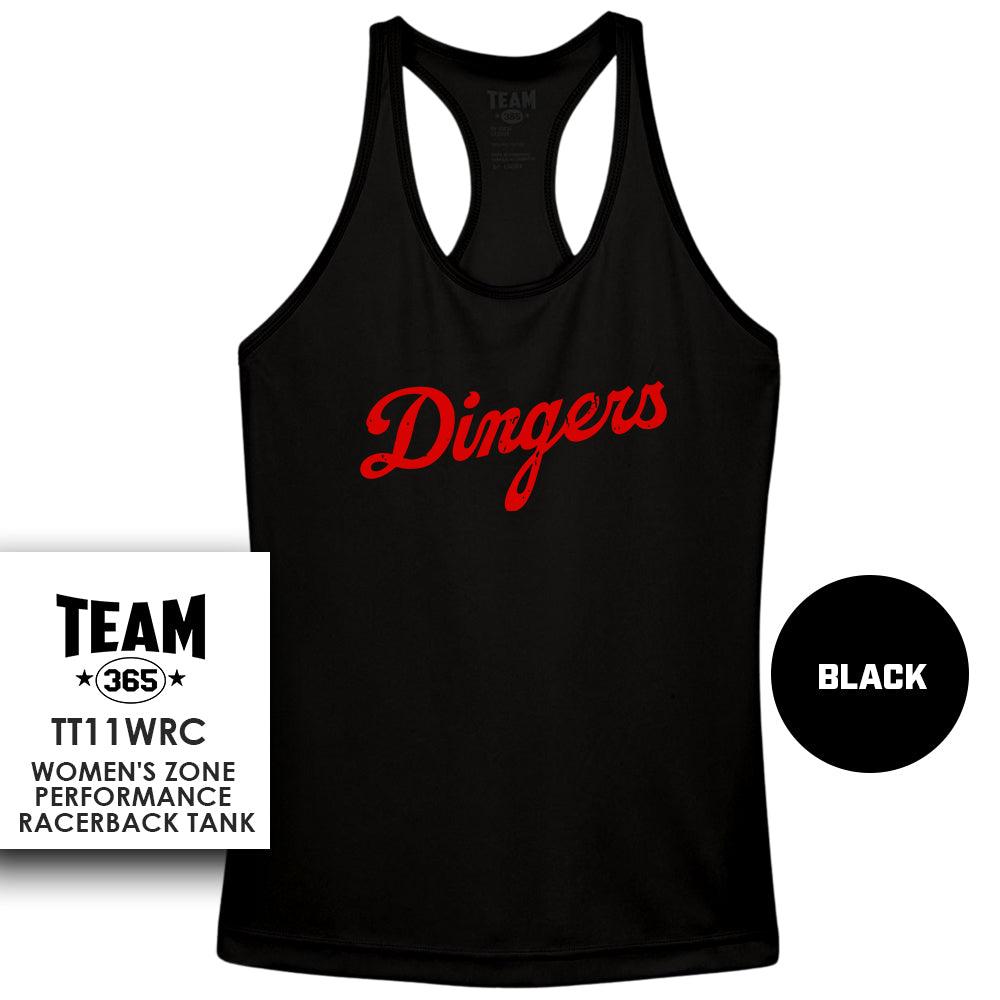 Dingers Baseball V2 - Performance Women’s Racerback T - MULTIPLE COLORS AVAILABLE - 83Swag