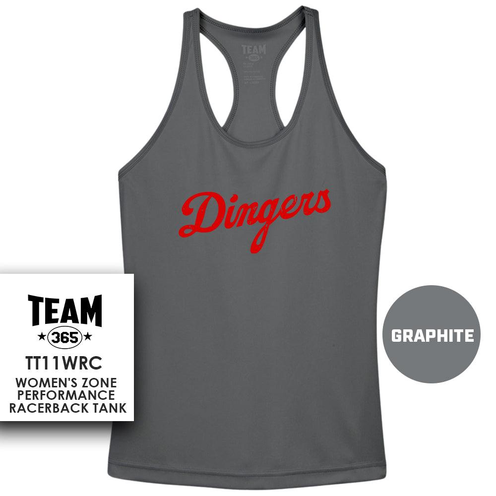 Dingers Baseball V2 - Performance Women’s Racerback T - MULTIPLE COLORS AVAILABLE - 83Swag