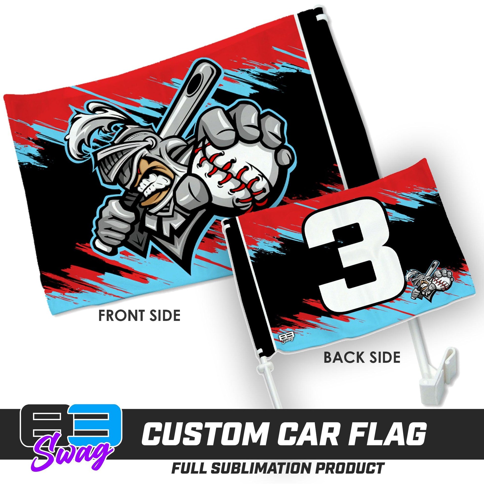 Double Sided Car Flag - Knights Baseball 2024 FALL EDITION - 83Swag