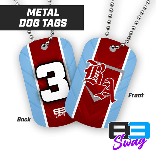 Double Sided Dog Tag - Bat Attack Baseball - 83Swag