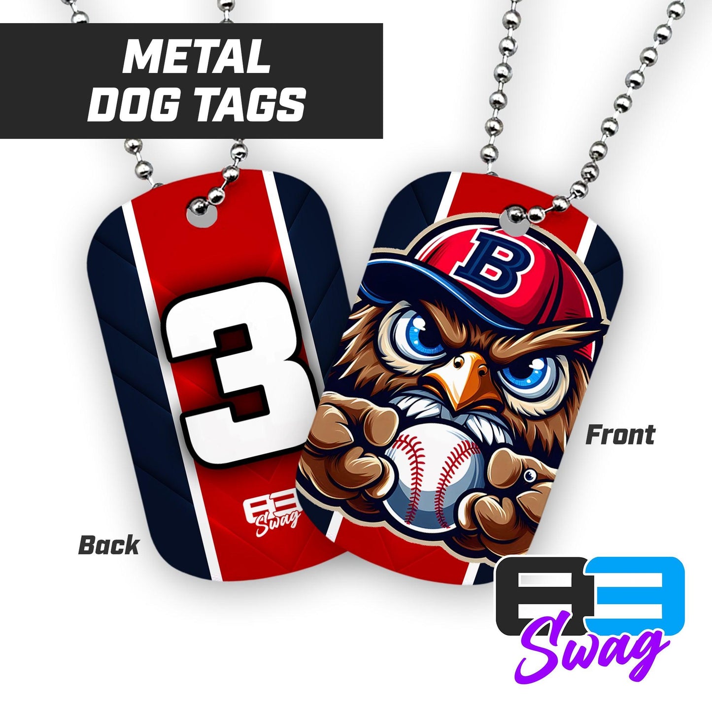 Double Sided Dog Tag - Bay Area Barnstormers - 83Swag