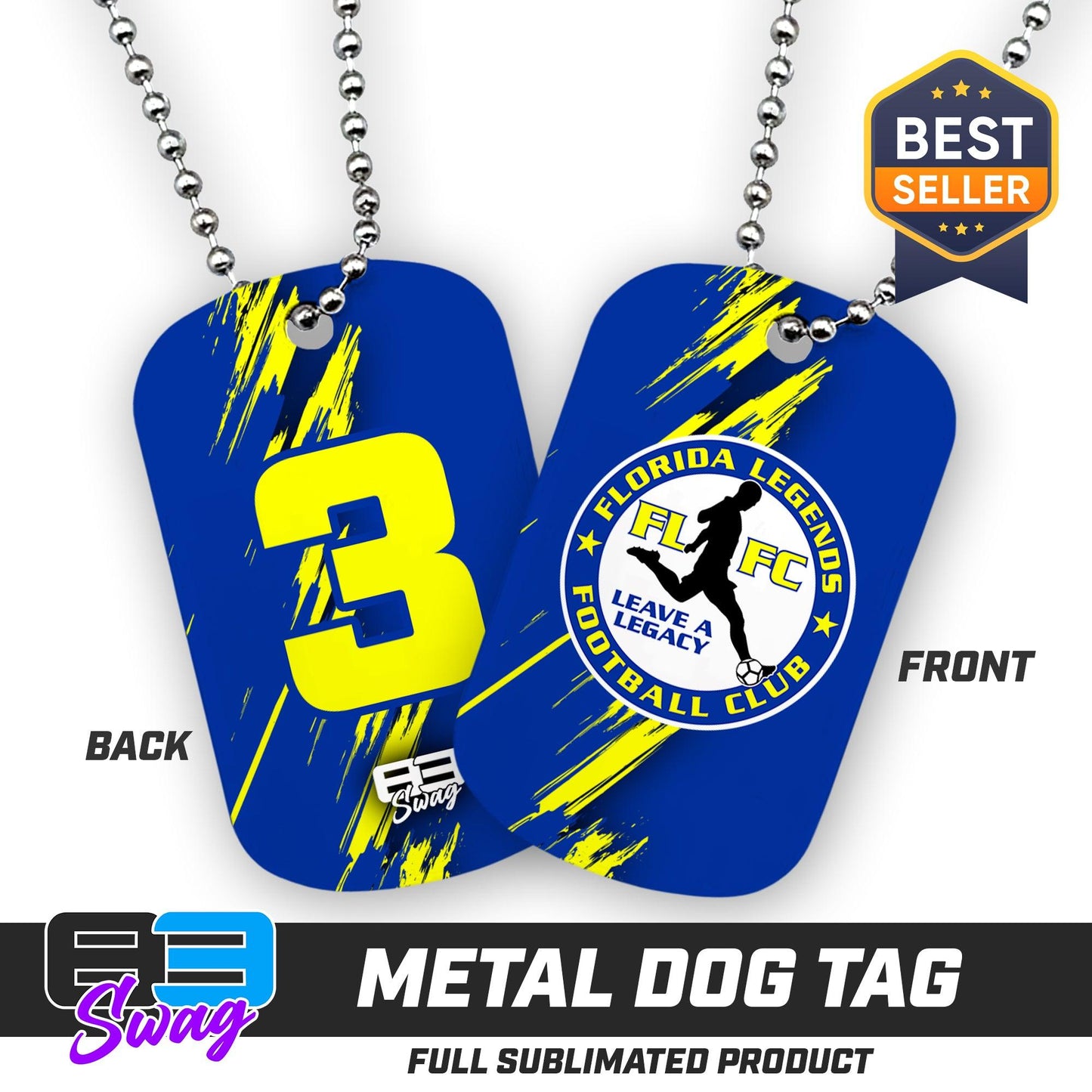 Double Sided Dog Tag - Florida Legends FC - 83Swag