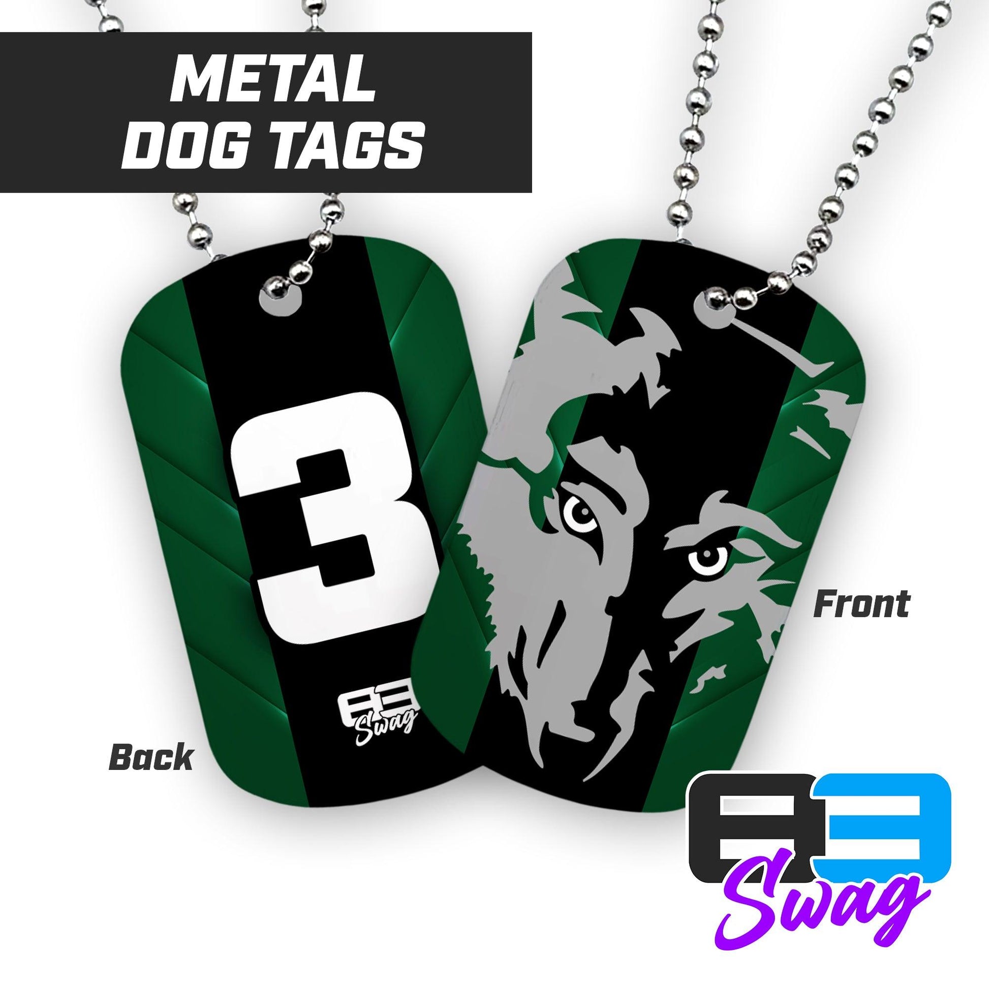 Double Sided Dog Tag - North Norman Volleyball - 83Swag