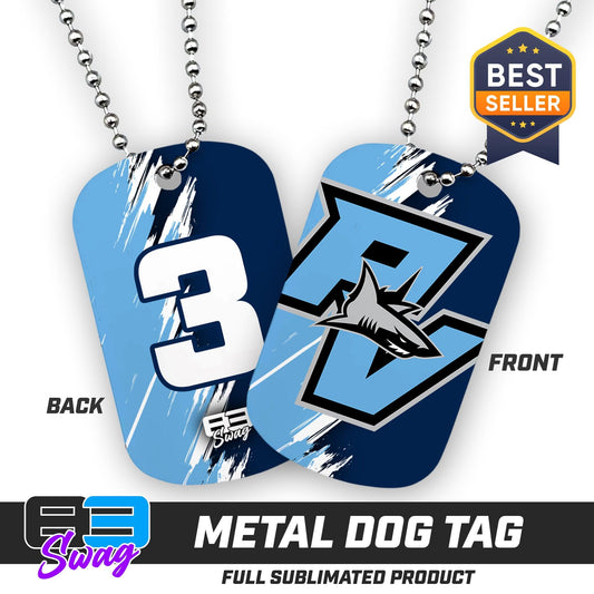 Double Sided Dog Tag - Ponte Vedra Sharks Baseball - 83Swag