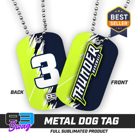 Double Sided Dog Tag - Ponte Vedra Thunder Baseball - 83Swag