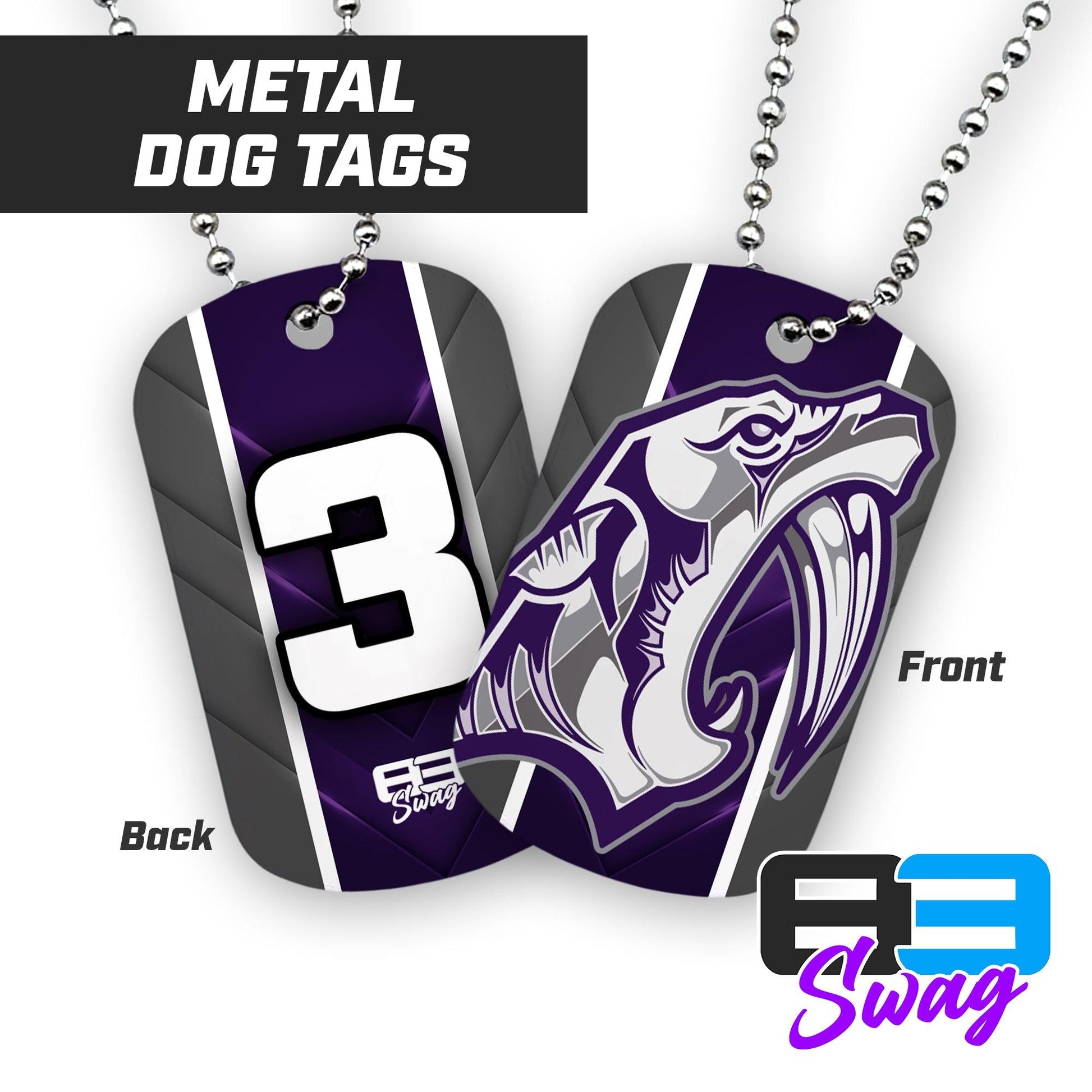 Double Sided Dog Tag - Predators Football - 83Swag