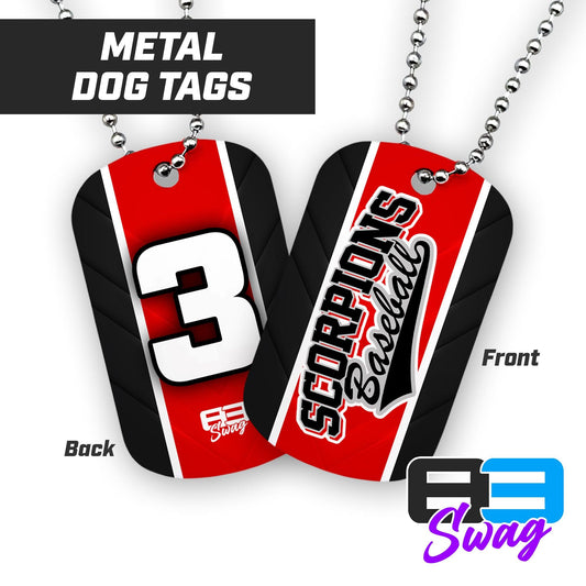 Double Sided Dog Tag - Scorpions Baseball - 83Swag