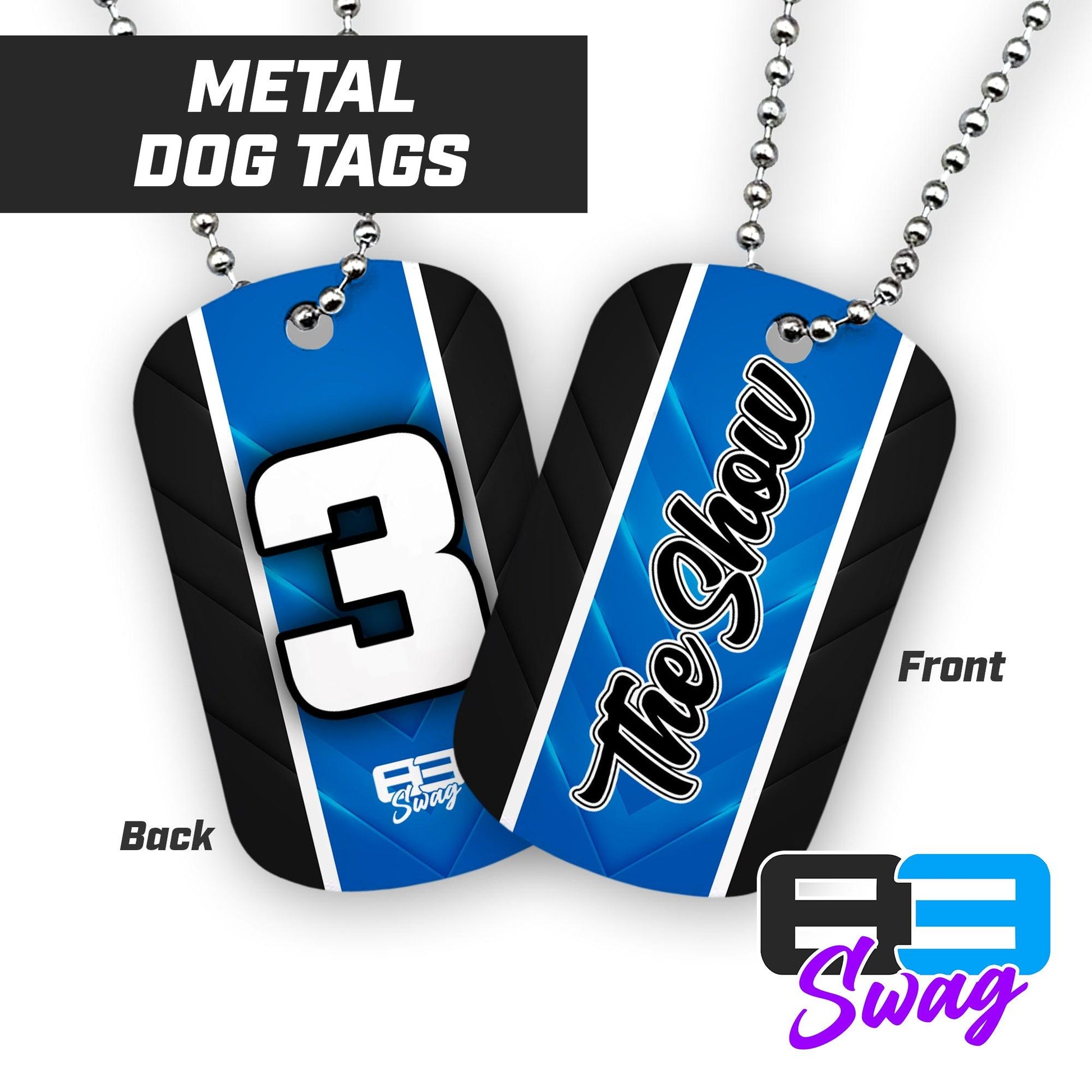 Double Sided Dog Tag - The Show Baseball - 83Swag