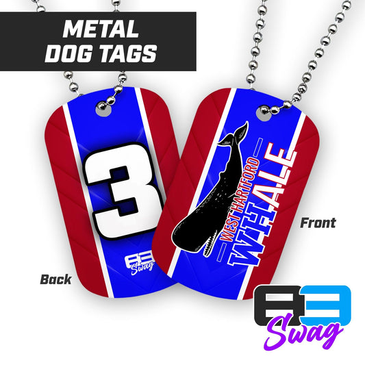 Double Sided Dog Tag - West Hartford Whale Baseball - 83Swag