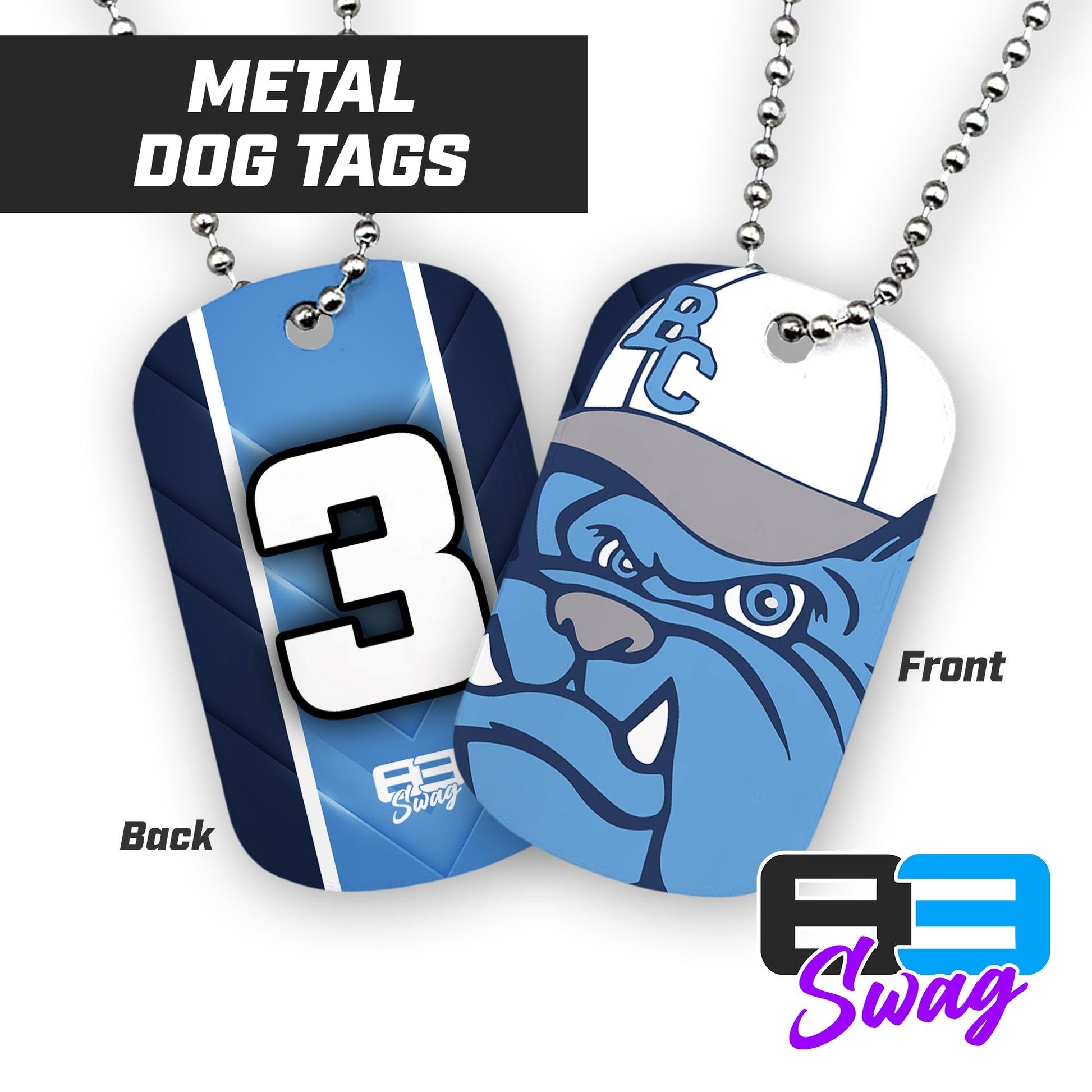 Double Sided Dog Tags - BC Bulldogs - 83Swag